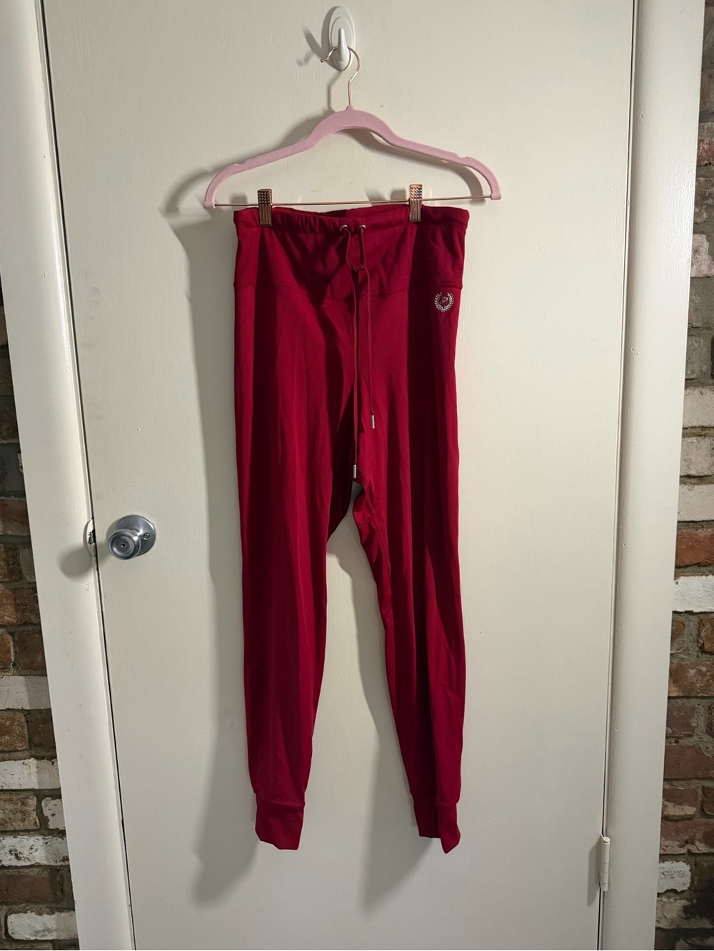 PINK Victoria's Secret Red Drawstring Jogger Pants